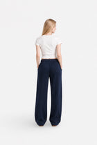 Blue stitched detail sweatpants from Ginaci featuring a relaxed fit and comfortable fabric, ideal for casual wear.