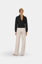 Black zip-up crew neck jacket by Ginaci, slim fit, sporty and stylish with a modern design.