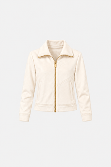 Black fitted zip-up sport jacket by Ginaci with a stylish high neck and sleek design, perfect for casual and athletic wear.