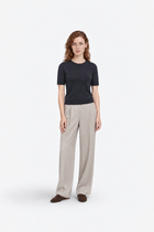 Dark blue polo neck sweater from Ginaci Türkiye featuring a round neckline and soft knit fabric.