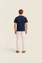 Navy basic T-shirt by Ginaci Türkiye, casual fit, soft fabric, plain design, ideal for everyday wear.