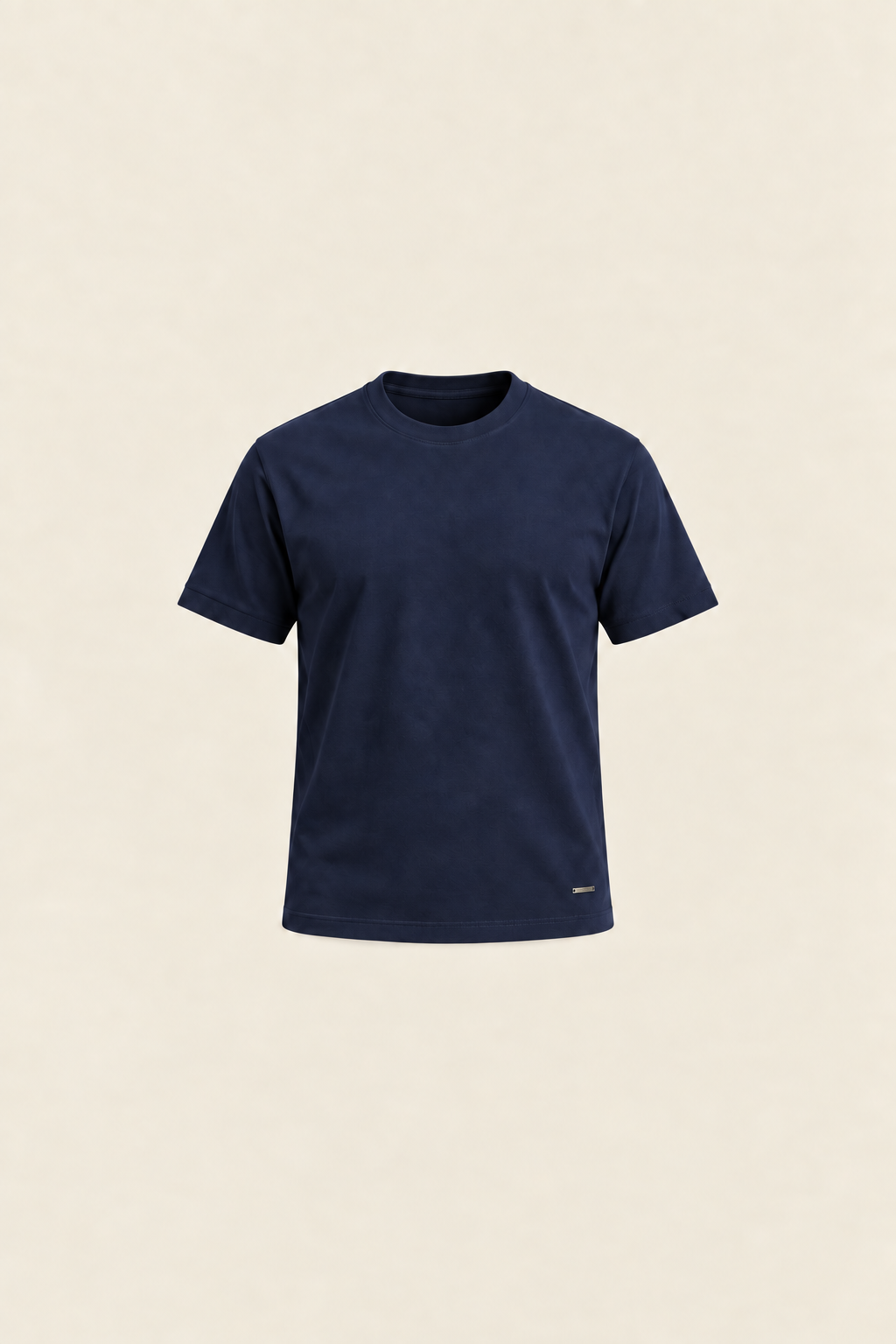 Navy basic T-shirt by Ginaci Türkiye featuring a comfortable fit, shown on a plain background.